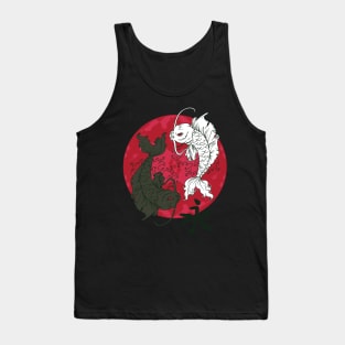 Koi Fish Sacred Yin Yang Esoteric Japanese Tank Top